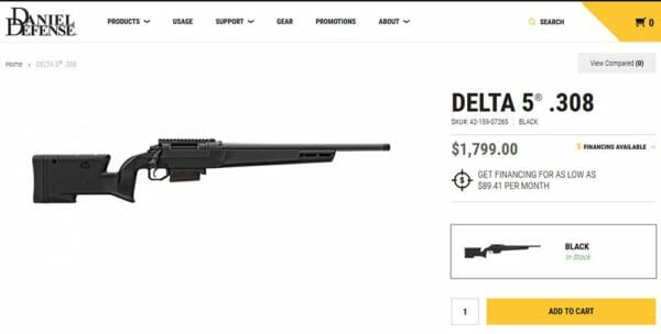 Daniel Defense Delta 5 Rifle Price Check